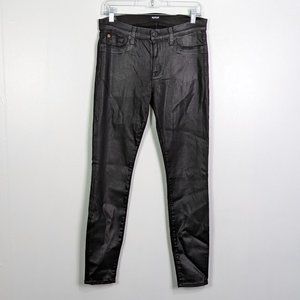Hudson Krista Super Skinny Jeans in Coated Black Size 30